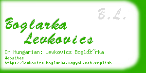 boglarka levkovics business card